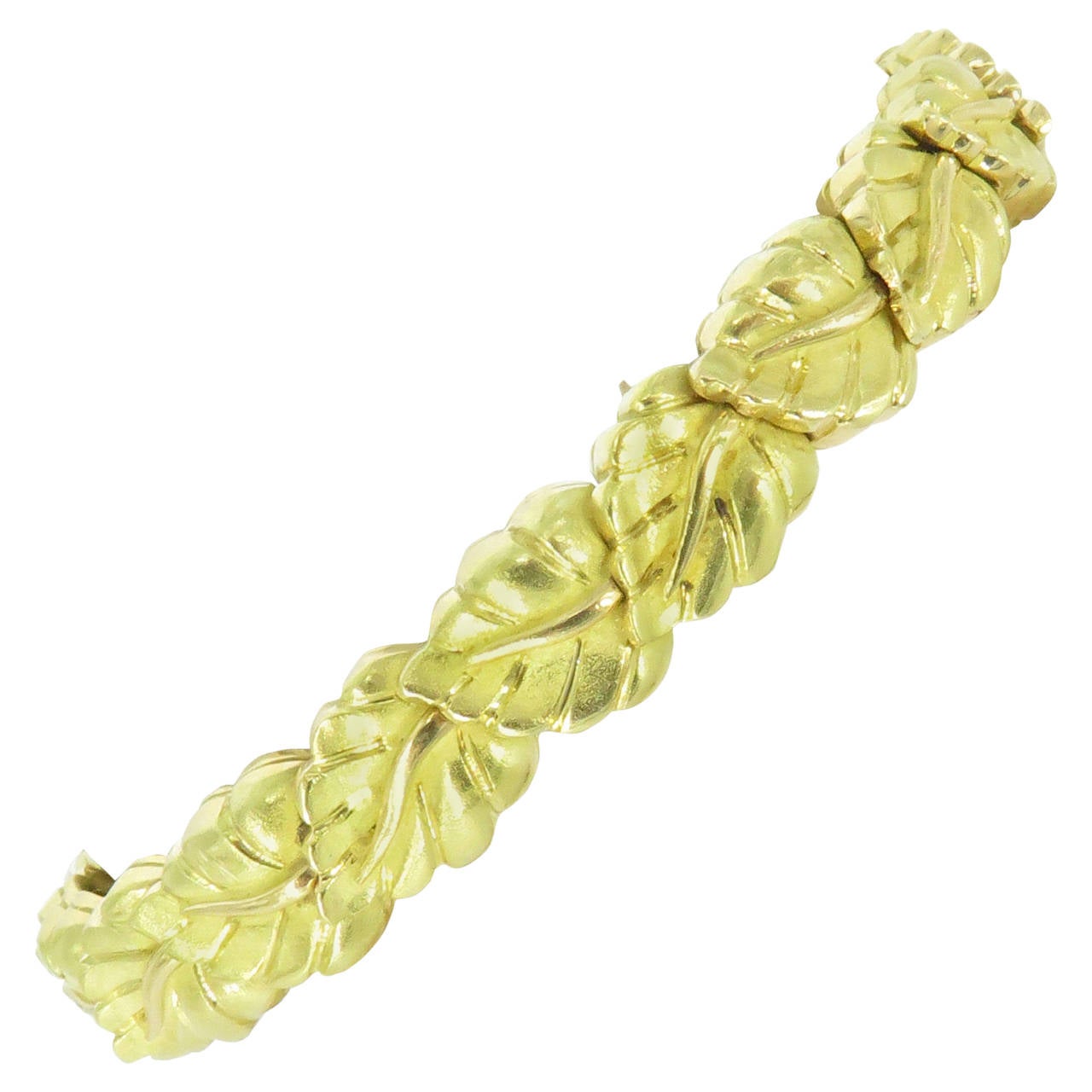 Tiffany & Co. Gold Cuff Bangle Bracelet For Sale