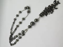 Black and White Diamonds With Black Tahitian Pearl Necklace