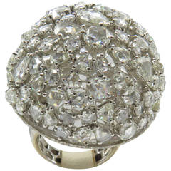 Exquisite Large Domed Rose Cut Diamond Ring