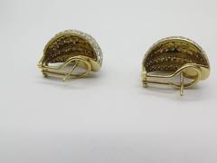 Diamond Gold Dome Earrings