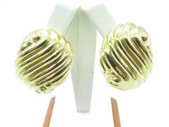 1970's Solid Gold Clip On Earrings