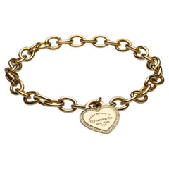 Tiffany & Co. Return to Tiffany Diamond Heart Bracelet in 18 Karat Yellow Gold