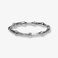 Tiffany & Co. Sterling Silver Bamboo Bangle Bracelet - 1996
