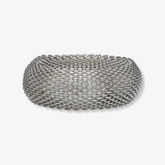 Tiffany & Co. Extra-Wide 26mm Somerset Sterling Silver Mesh Bangle Bracelet