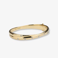 Tiffany & Co. Etoile Diamond Crossover Bangle in 18K Yellow Gold & Platinum