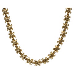 Tiffany & Co. Collar X Link de Oro Amarillo de 18k