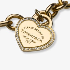 Tiffany & Co. Return to Tiffany Diamond Heart Bracelet in 18 Karat Yellow Gold