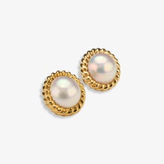 Tiffany & Co. Vintage Mabé Pearl Rope Earrings in 18K Yellow Gold