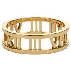 Tiffany & Co. Atlas Open Roman Numeral Band in 18K Yellow Gold