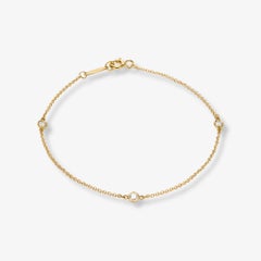 Tiffany & Co. Elsa Peretti Diamonds Yard Three-Diamond Bracelet in 18K