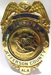J.D. Russum Gold Coroner Jefferson County Al Badge 'Part of Alabama History'