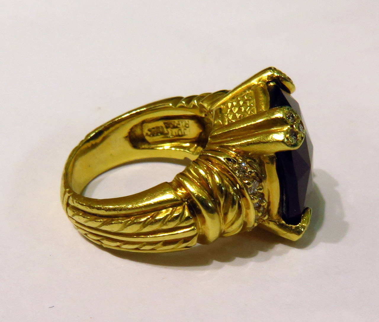 Women's Judith Ripka Onyx Diamond Gold Ring