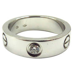 Cartier Diamond Platinum Love Ring