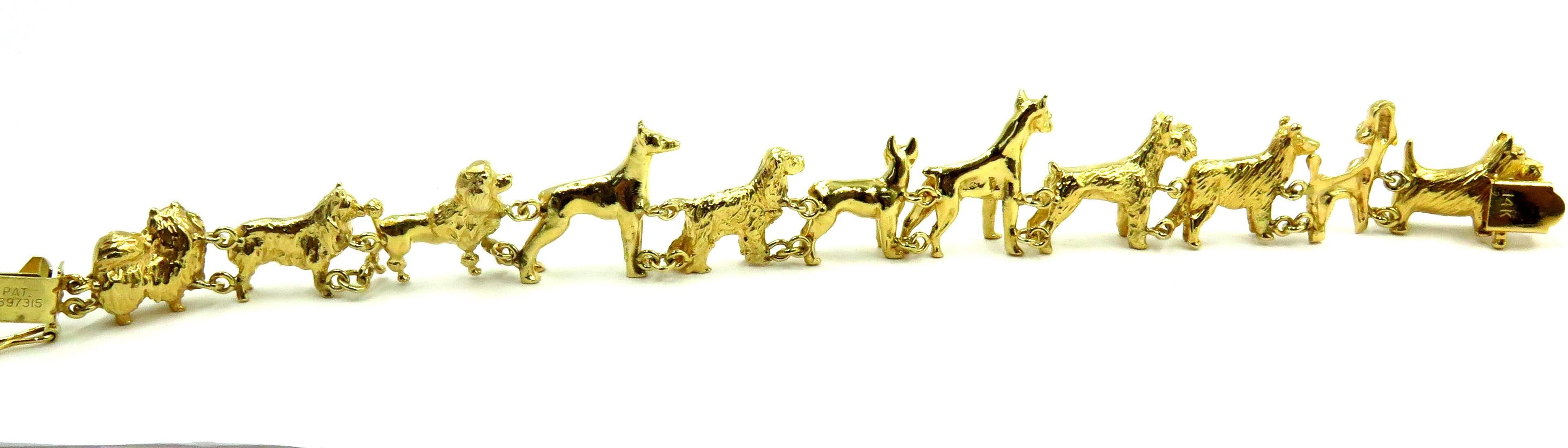 Incredible 11 Individual Dog Breeds Best in Show Gold Bracelet  2
