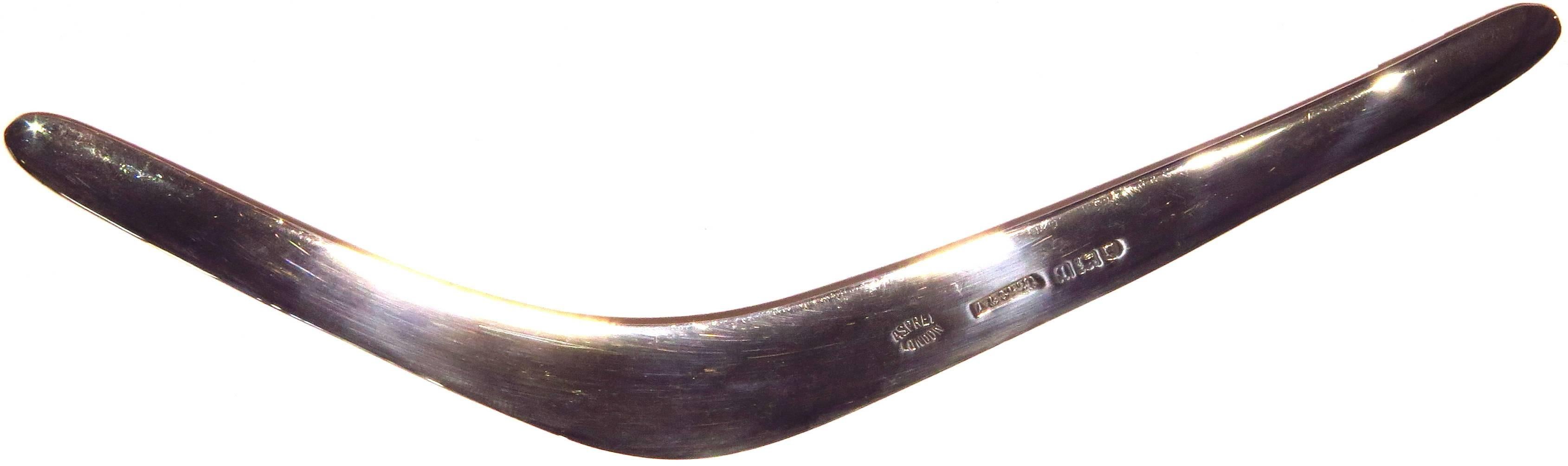 1911 Asprey Sterling Boomerang Hallmarked London 3