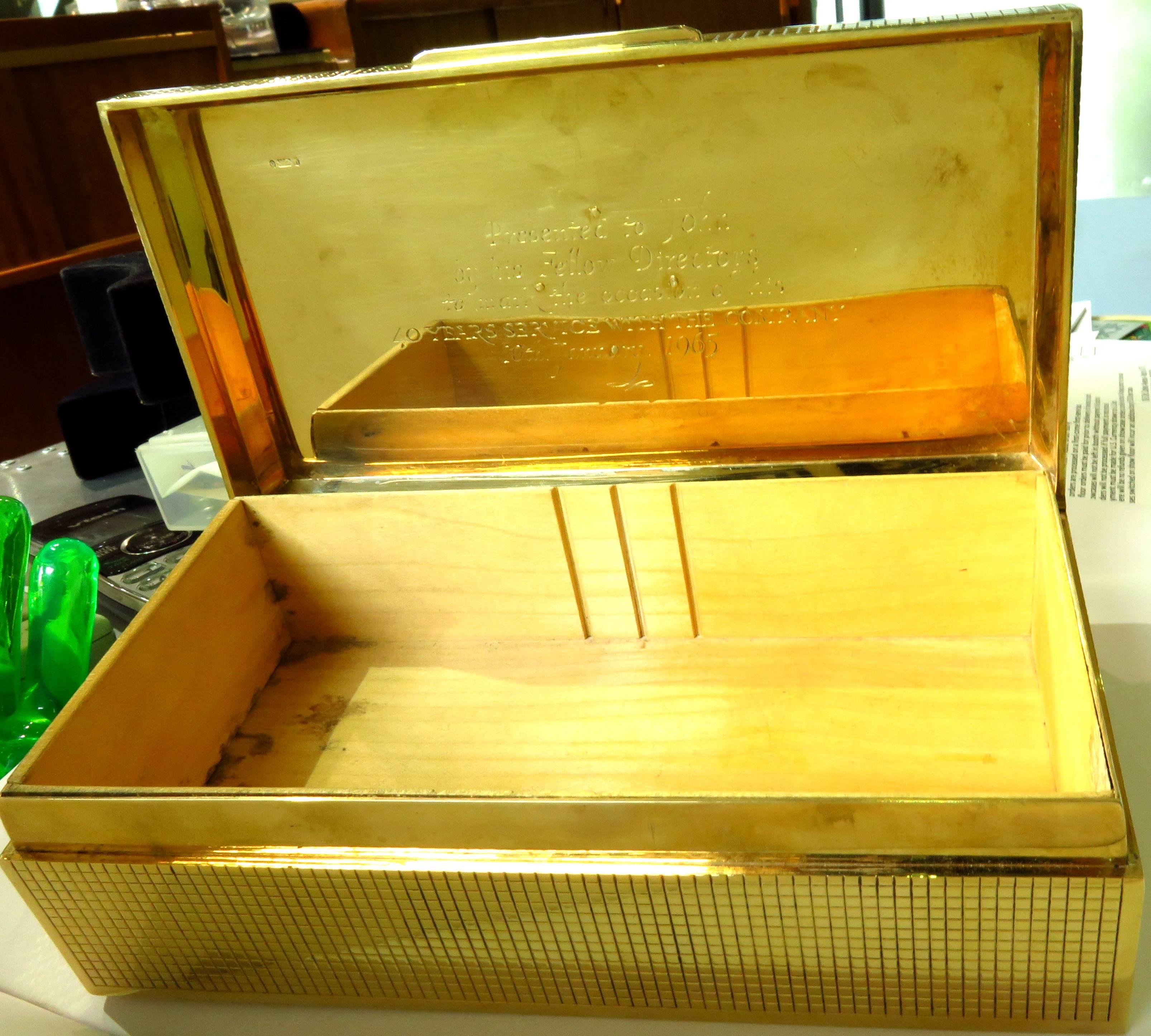 Spectacular Large Hallmarked English Essex Crystal Gold French Bulldog Box For Sale 2