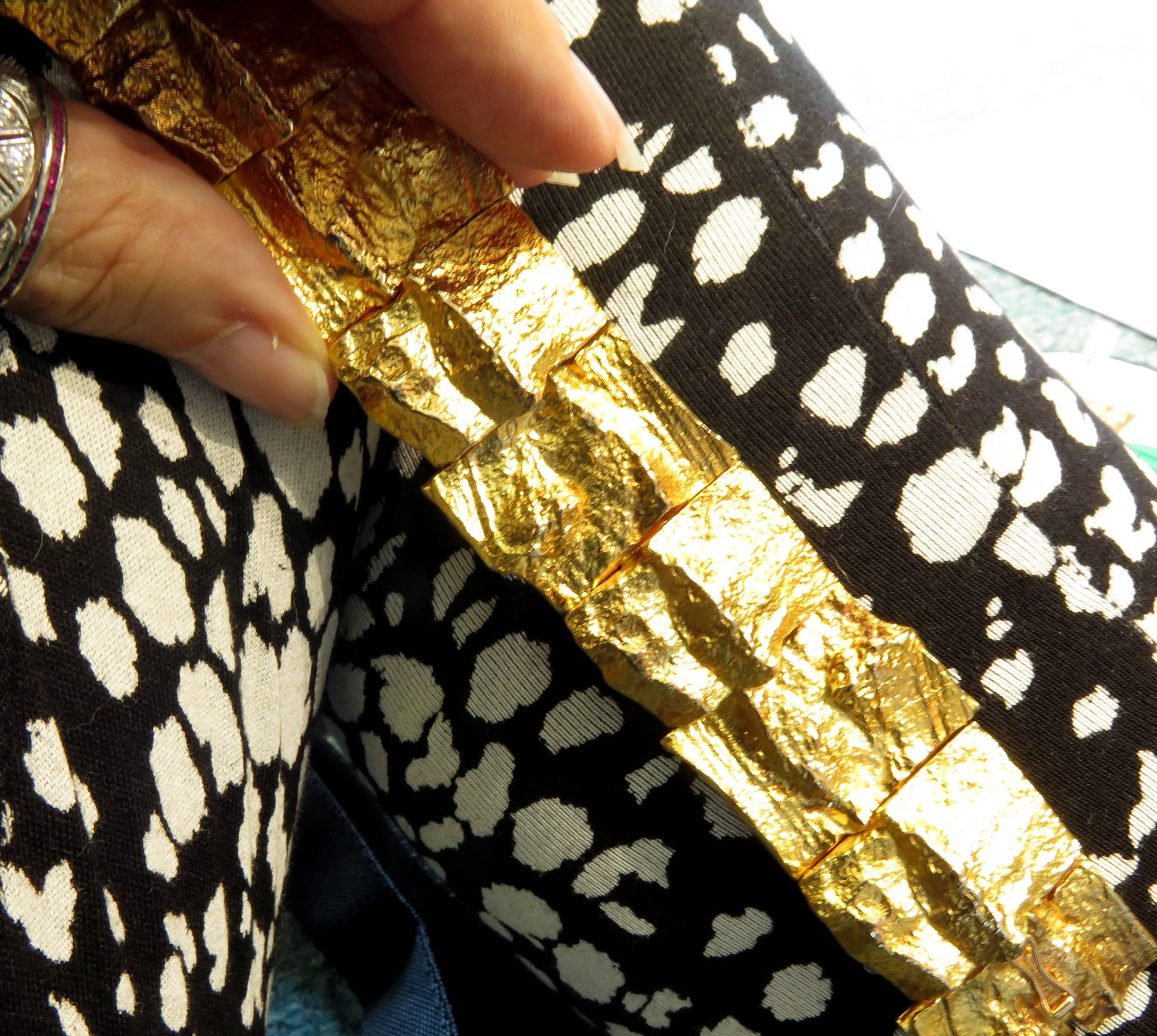 Björn Weckström Lapponia Rare Gold Modernist Link Bracelet with Original Case 5