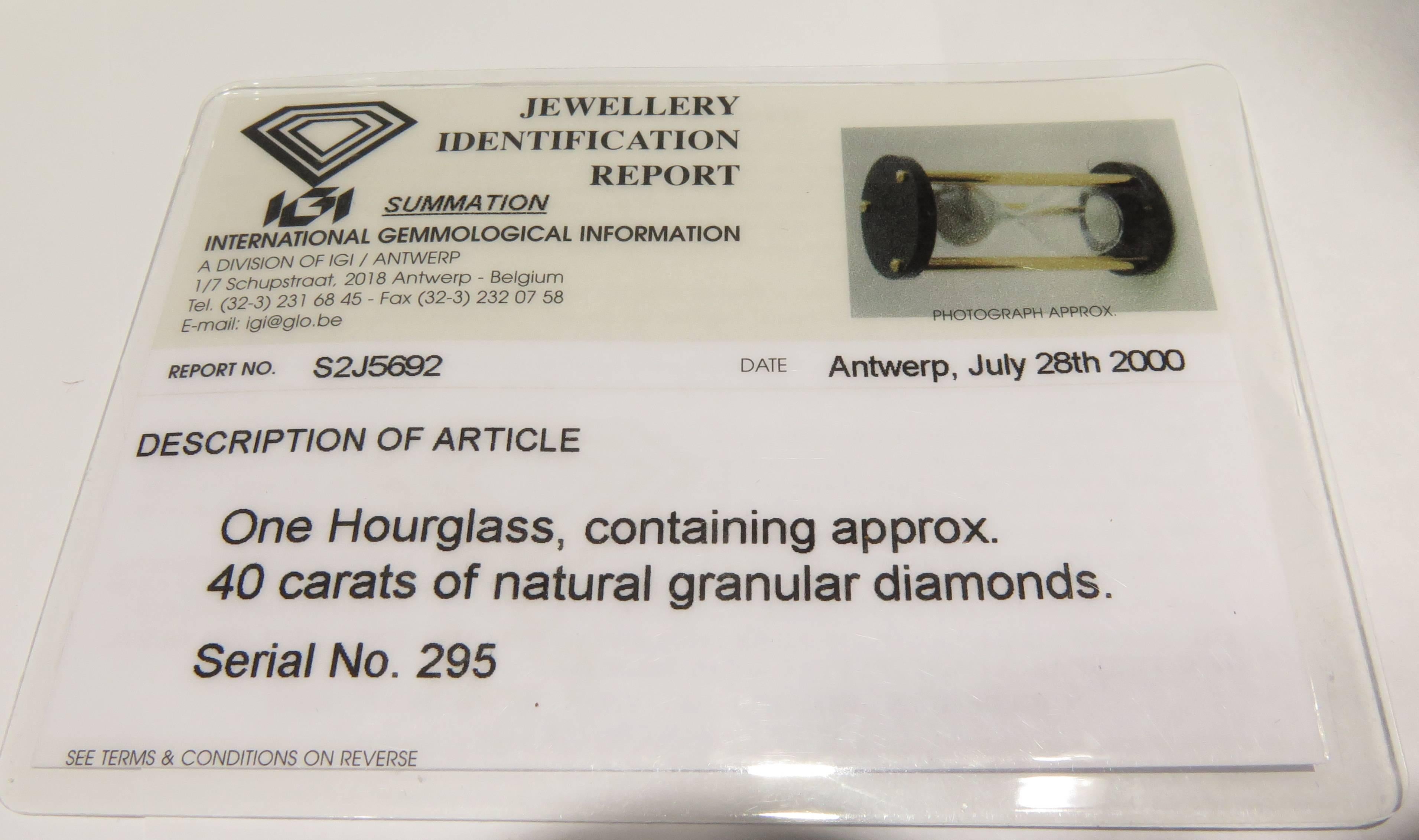 Hourglass 40 Carats Diamonds In Fitted Box with Jewellery ID Report 3