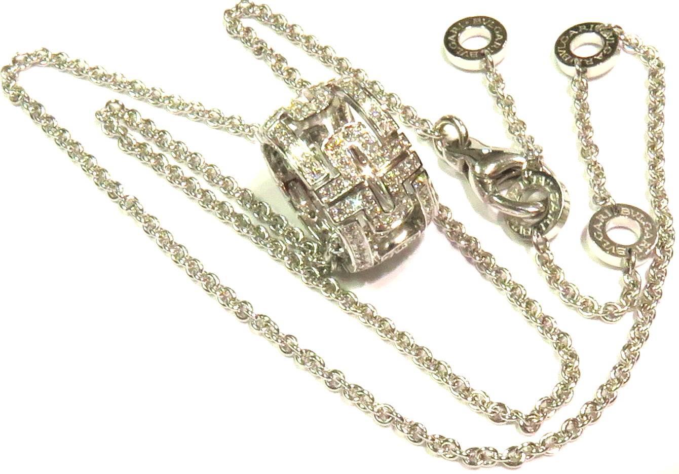 Bvlgari Parentesi Diamond Gold Pendant Necklace 1