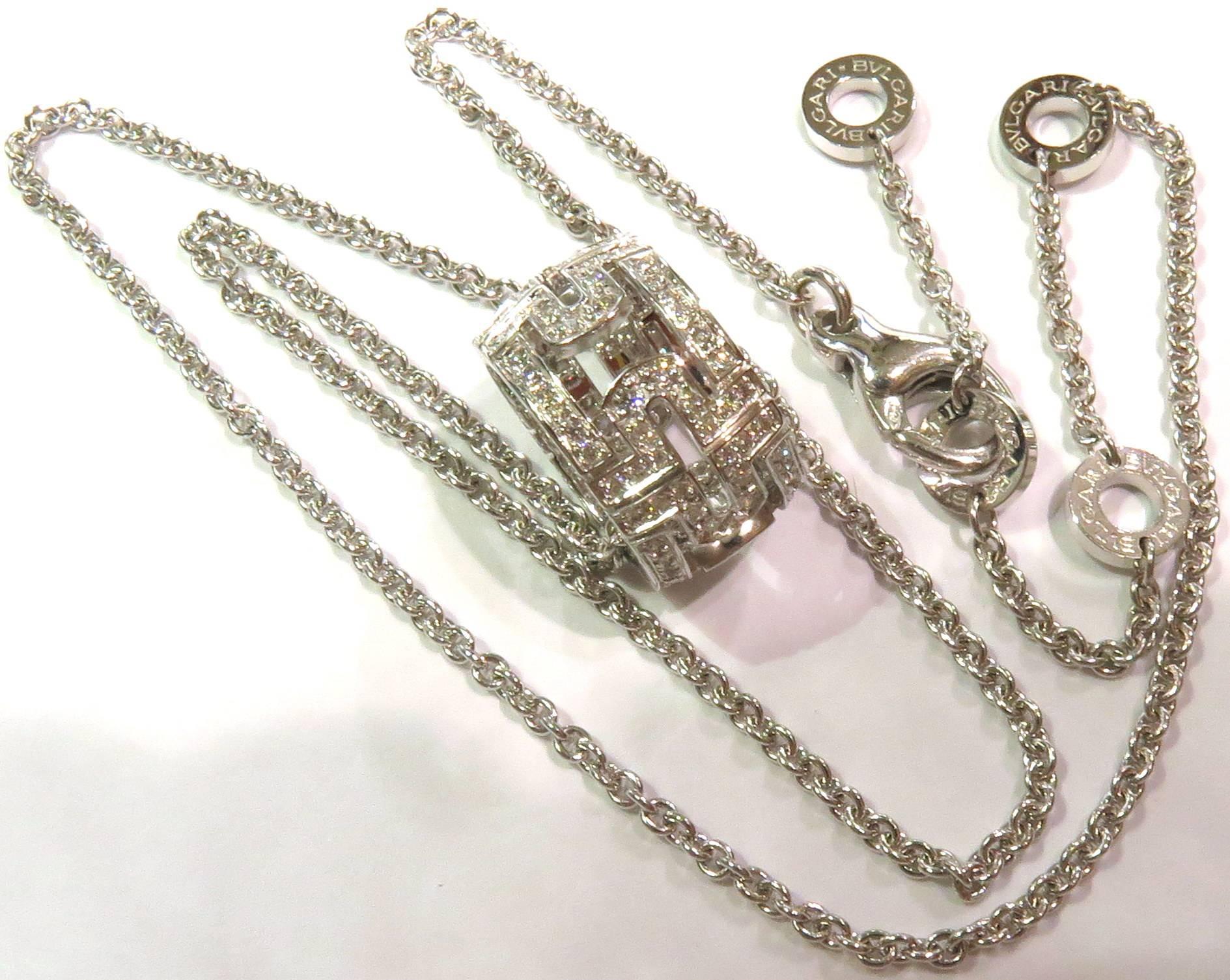 Bvlgari Parentesi Diamond Gold Pendant Necklace 2