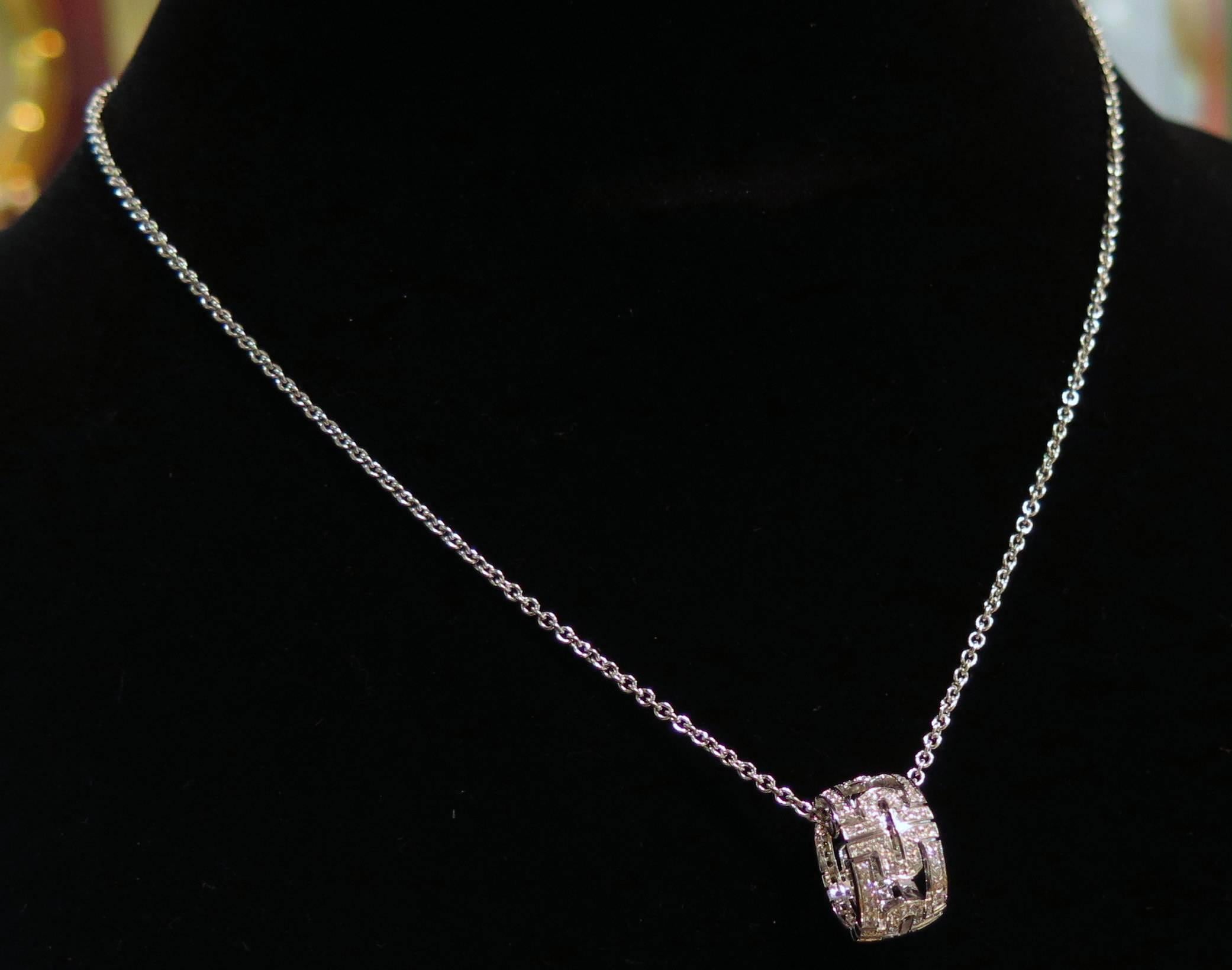 Bvlgari Parentesi Diamond Gold Pendant Necklace 5