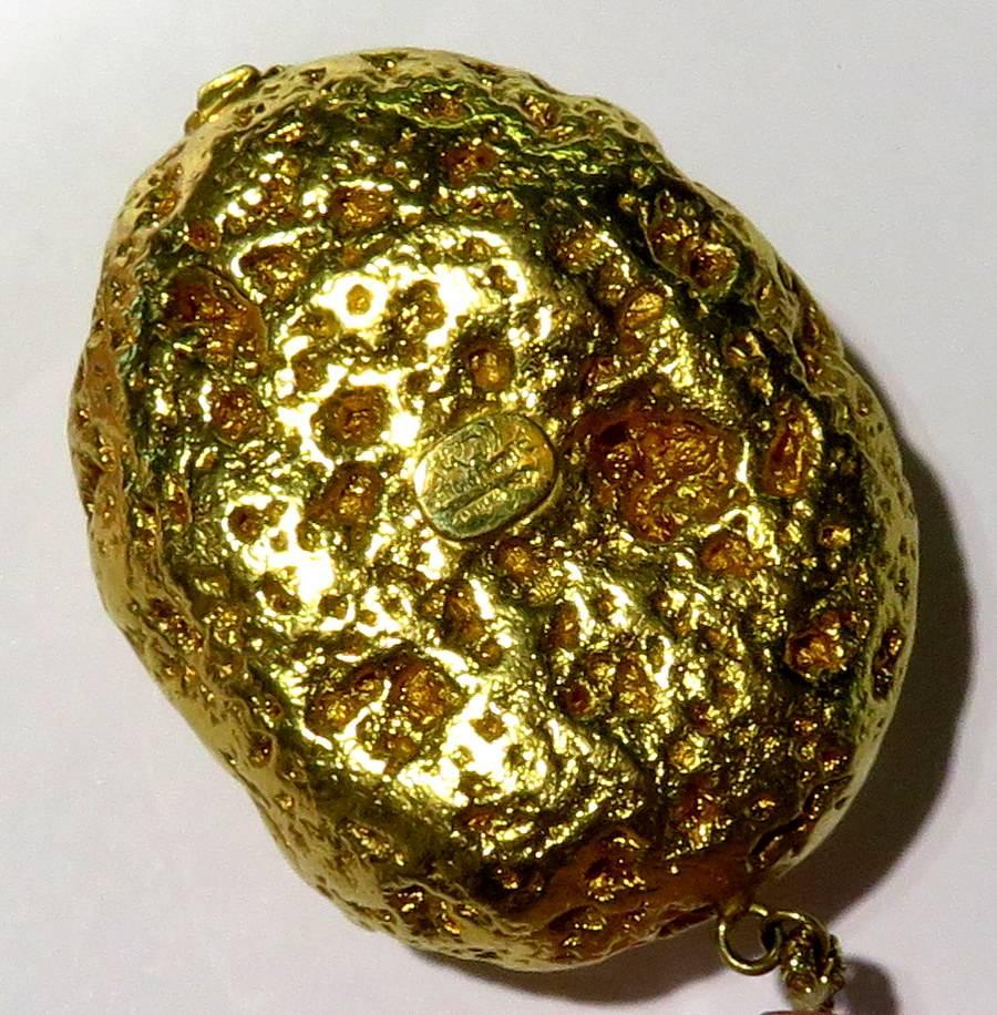 Sergio Elefante Rose Quartz Bead Gold Nugget Necklace 4