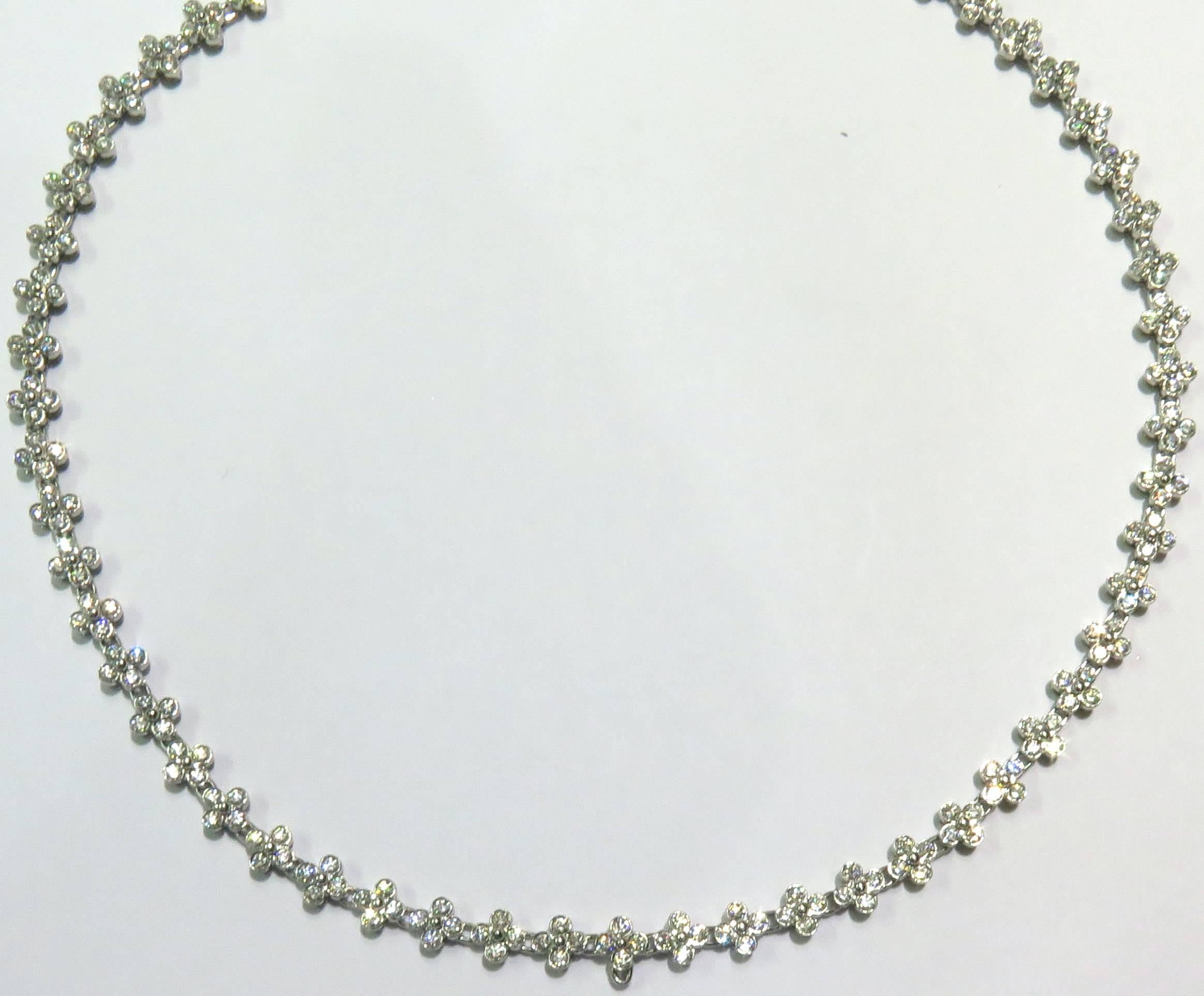 Tiffany & Co. Diamond Lace Collection Platinum Necklace In Excellent Condition In Palm Beach, FL