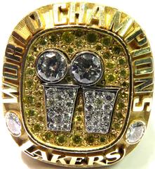 Shaquille O'Neal 2001 Los Angeles Lakers Championship Diamond Gold Ring