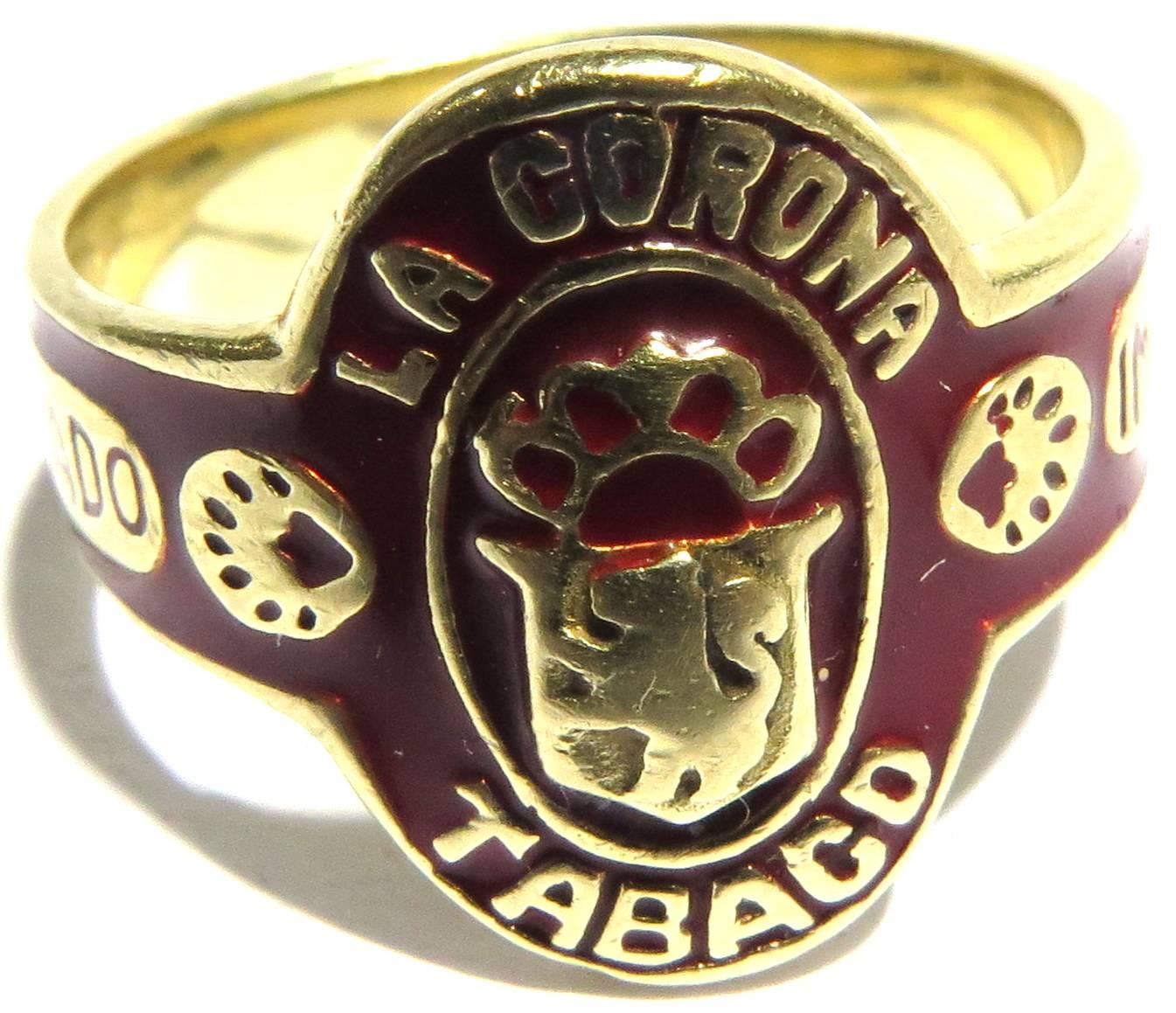 enamel cigar band ring