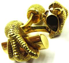 Tiffany & Co. France Gold Ball and Claw Cufflinks