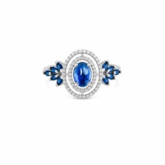 Blauer Saphir-Ring aus 14k Gold
