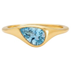 Pear Topaz East-West Ring