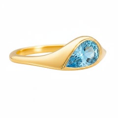 Pear Topaz East-West Ring