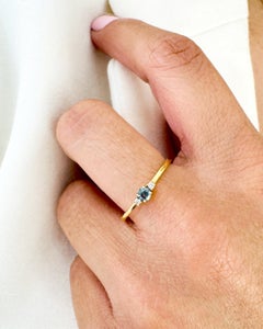 Bague en or jaune 18 carats avec alexandrite et diamants de la collection Trésor, neuve