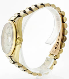 Rolex Yellow Gold Day-Date President Jubilee Diamond Dial Wristwatch Ref 18238