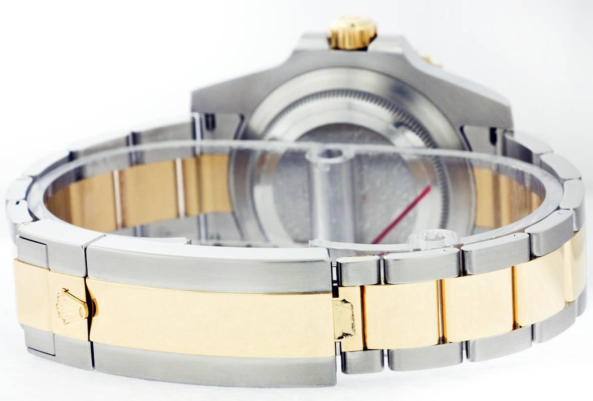 Rolex Yellow Gold Stainless Steel Diamond Submariner Wristwatch Ref 116613 For Sale 1