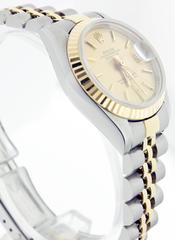Rolex Lady's Yellow Gold Stainless Steel Datejust Wristwatch Ref 69173
