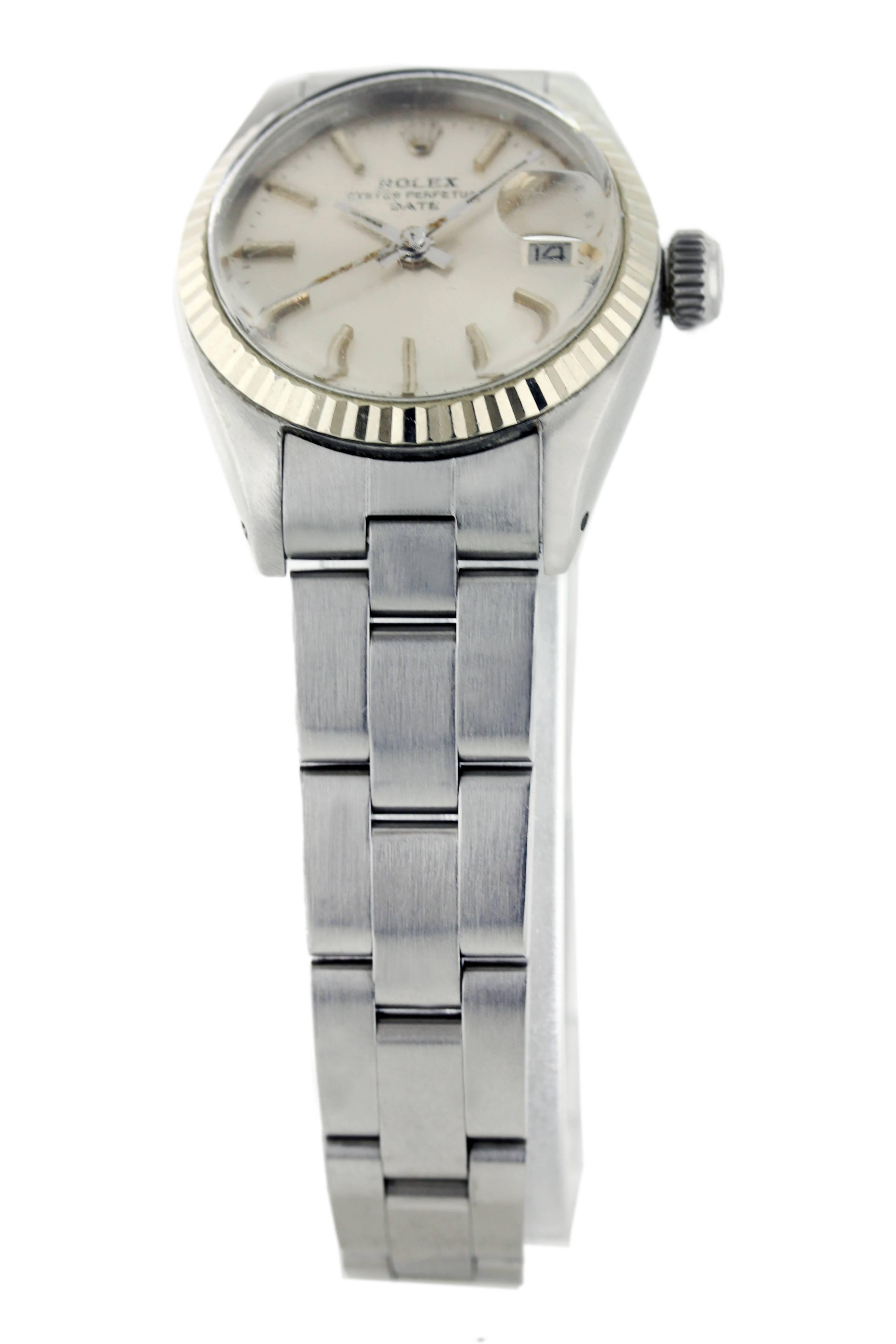 Rolex Lady's Stainless Steel Datejust Automatic Wristwatch Ref 691 For Sale 1