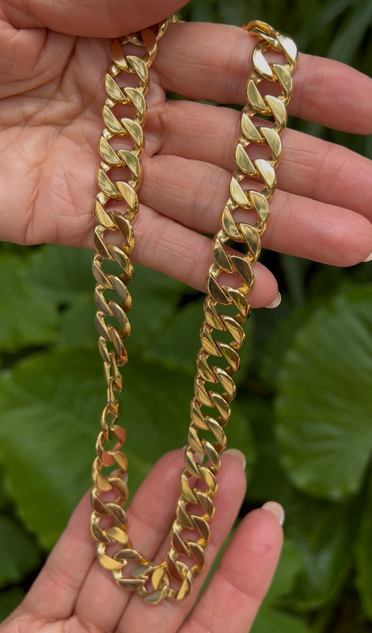 Verdura 18k Yellow Gold Collar Curb-Link Pequeño en venta 4