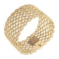Buccellati 18k Yellow Gold Crepe de Chine Wide Bracelet