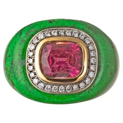 Emily P. Wheeler Pink Tourmaline Diamond Maw Sit Sit Chubby Ring