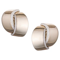 Pendientes «Abbraccio» grandes de Vhernier, en oro blanco de 18k con diamantes