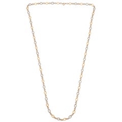 Bvlgari 18k Yellow & White Gold Diamond Long Chain Necklace