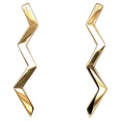 Tiffany & Co. Paloma Picasso 18kt Yellow Gold Lightning Bolt Earrings