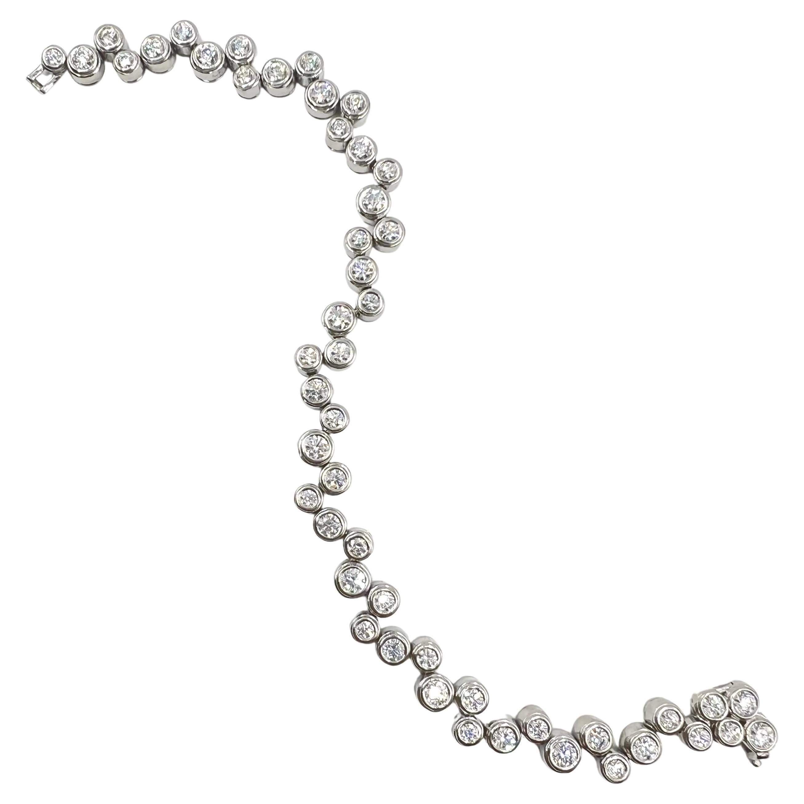 Tiffany & Co. Platinum Diamond Bubbles Bracelet