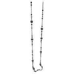 Jacob & Co. 18k Black Gold Diamond Lace Long Necklace