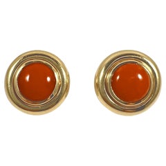 Tiffany & Co Paloma Picasso Coral Gold Earrings