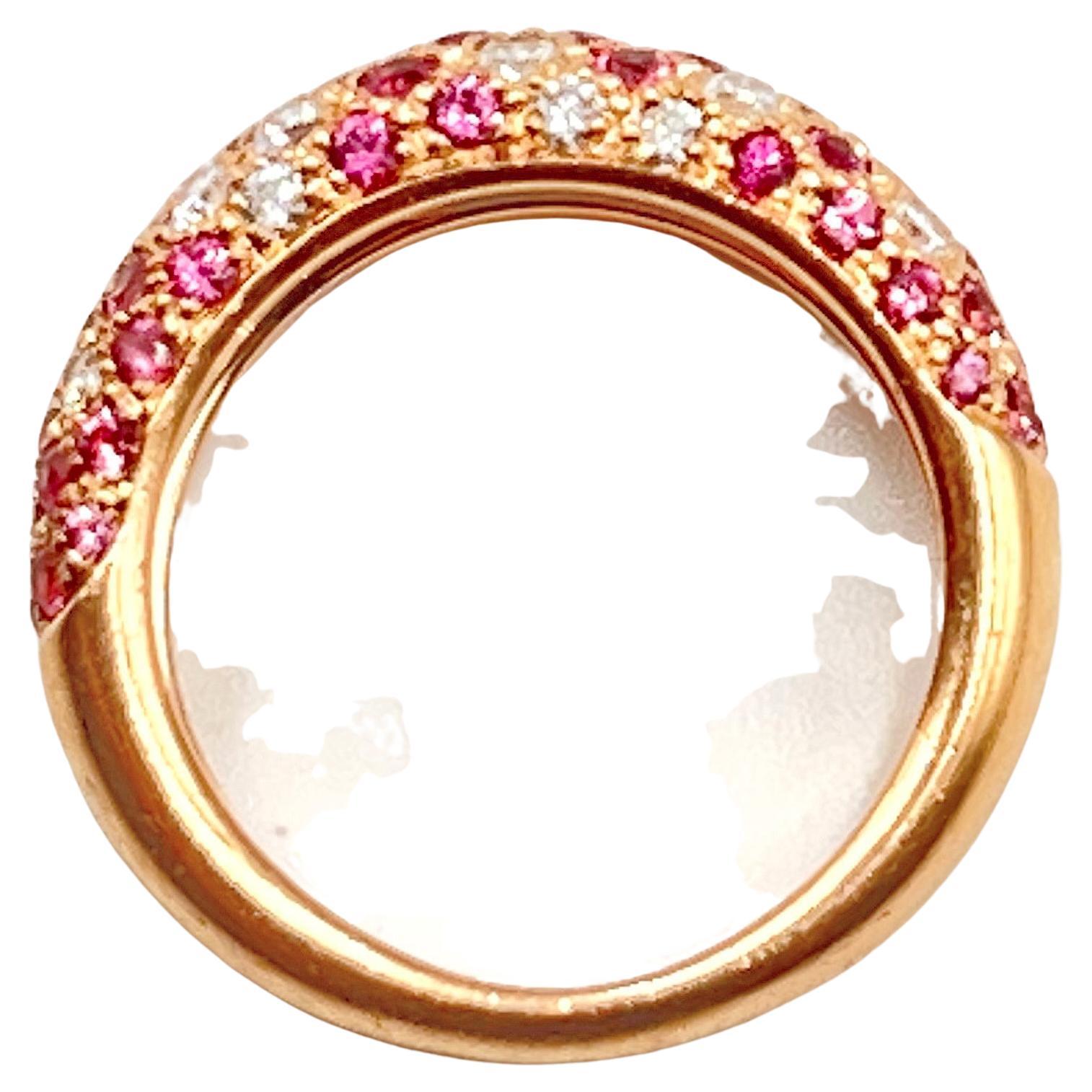 Cartier Etincelle-Ring mit rosa Saphir und Diamant (Rundschliff)