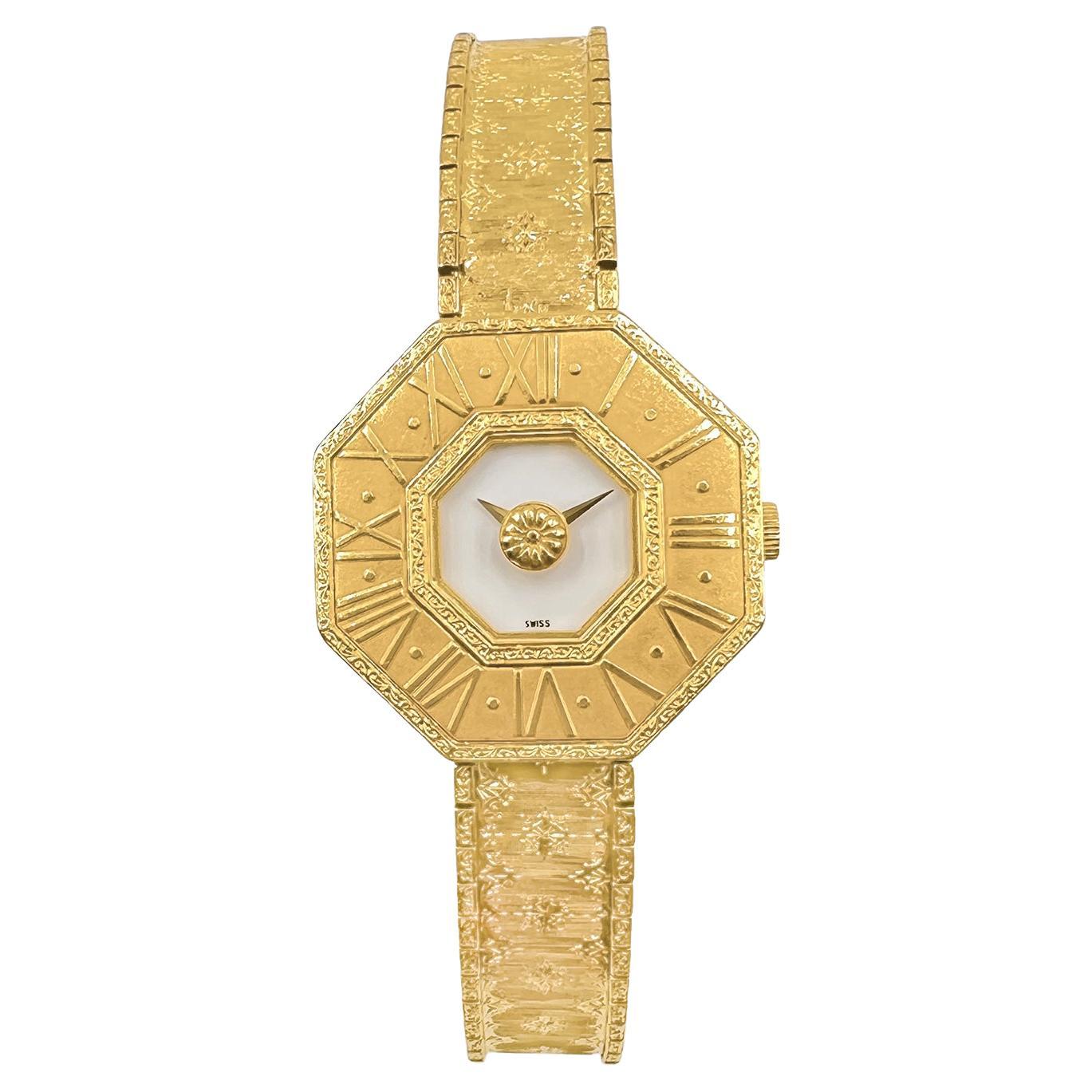 Buccellati 18k Yellow Gold Oktachron Bracelet Wristwatch