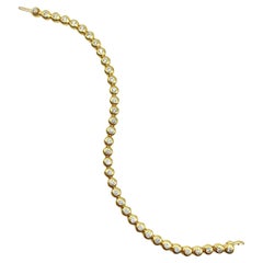 Tiffany 18 Karat Gelbgold Diamant-Armband mit Linie